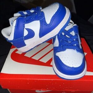 Nike Kids Blue and White Sneakers